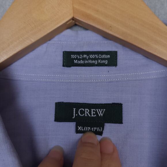 J Crew Men's Long Sleeve Button-Up Shirt Size XL 17-17.5 Periwinkle Blue - Picture 3 of 16